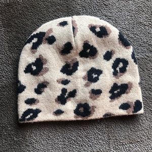 Madewell Leopard Print Merino Hat, NWT